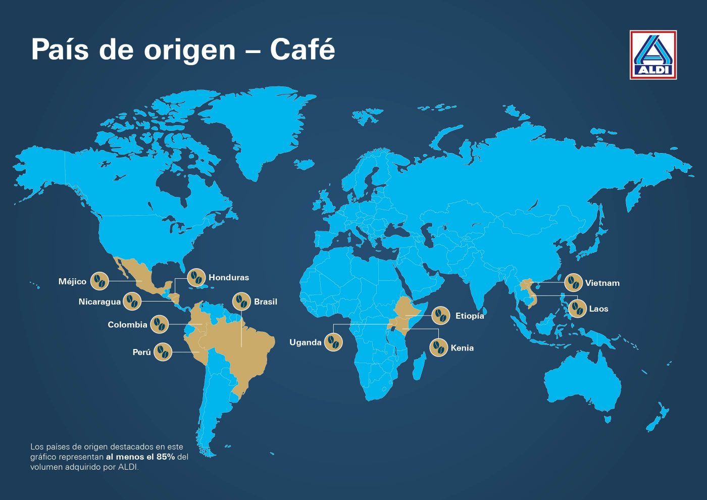 País de origen café  | ALDI Supermercados