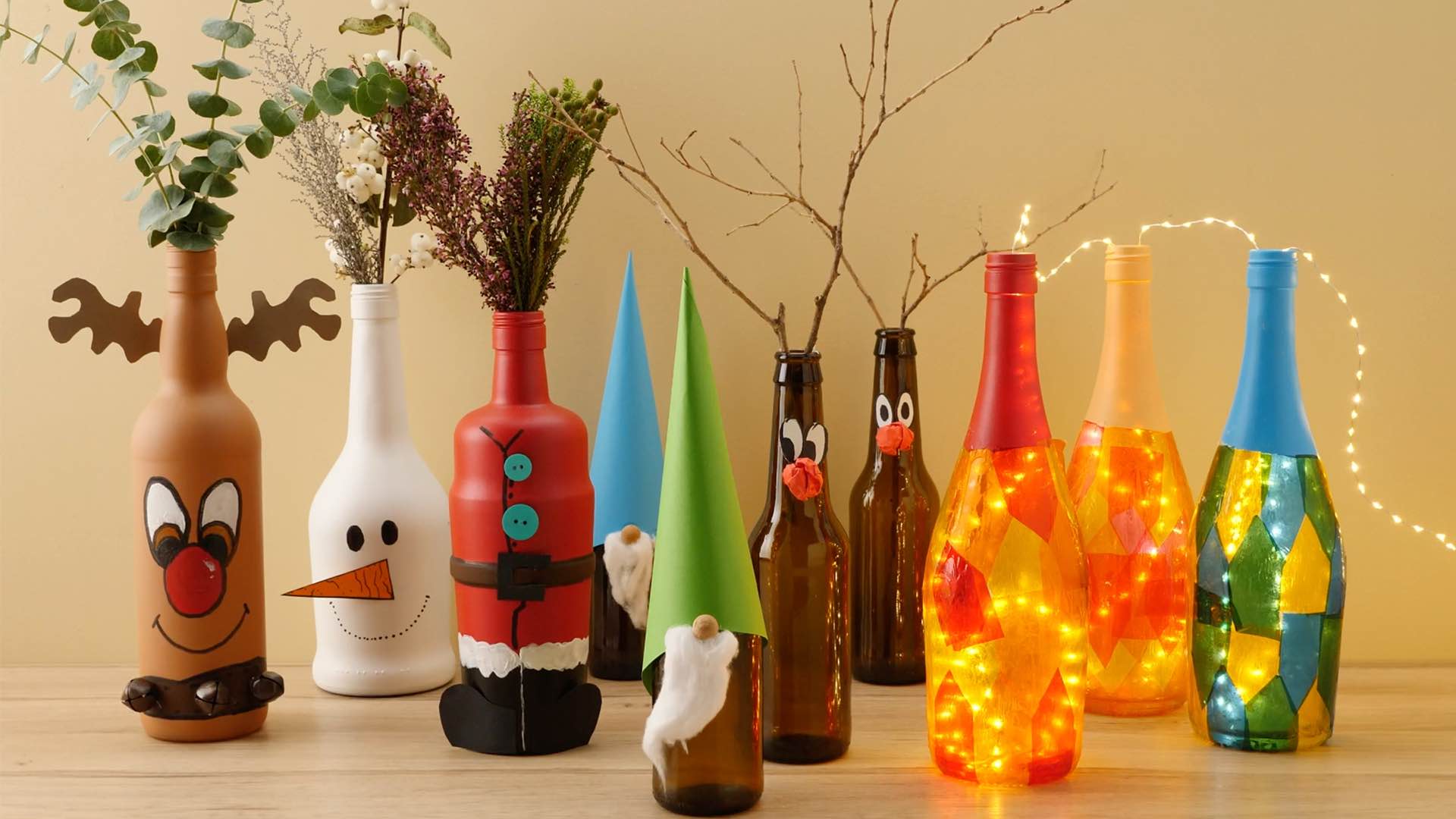 En particular polvo arcilla Aprende a decorar botellas de cristal para Navidad - ALDI