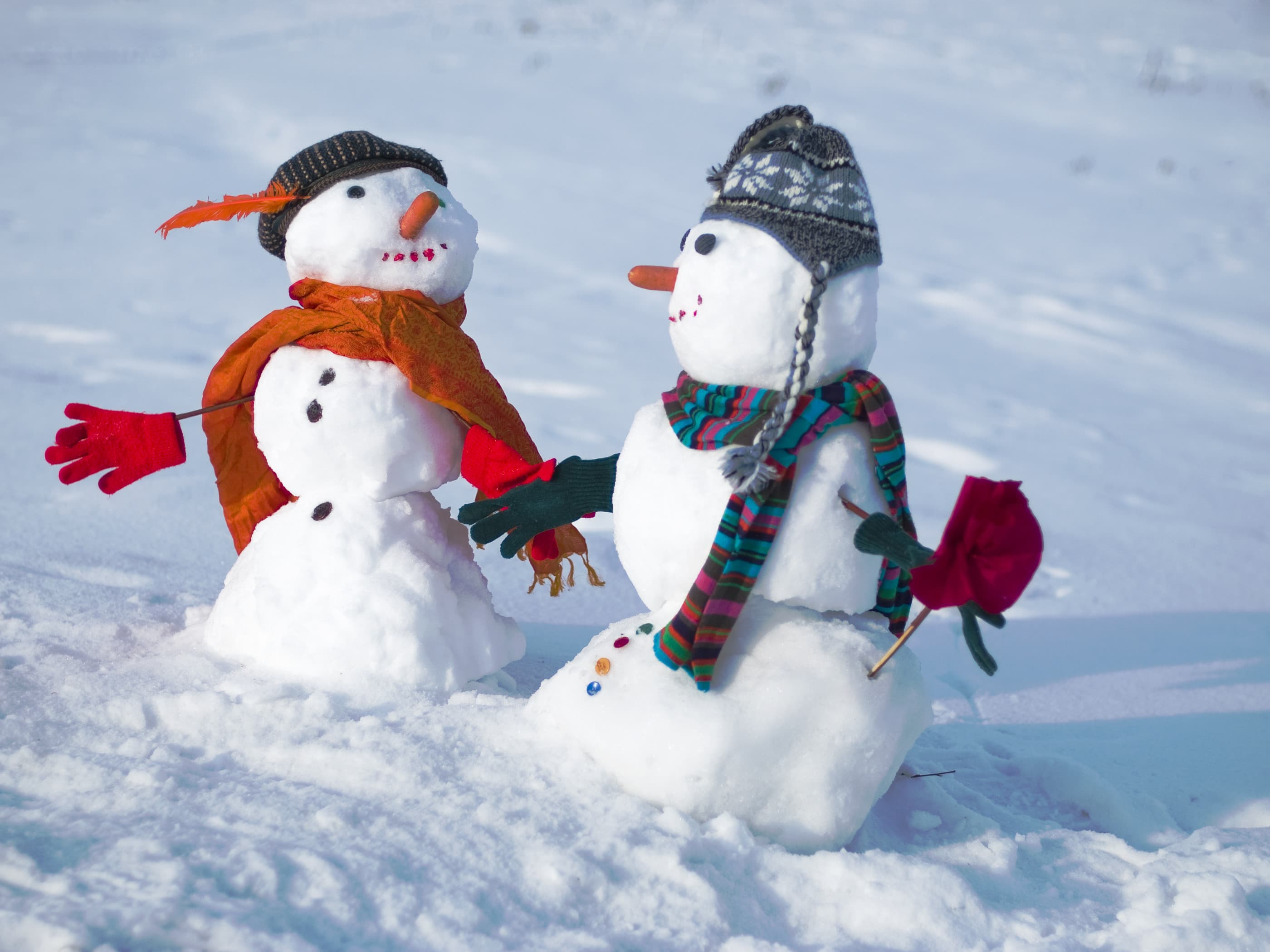 Cómo hacer un muñeco de nieve de en familia?